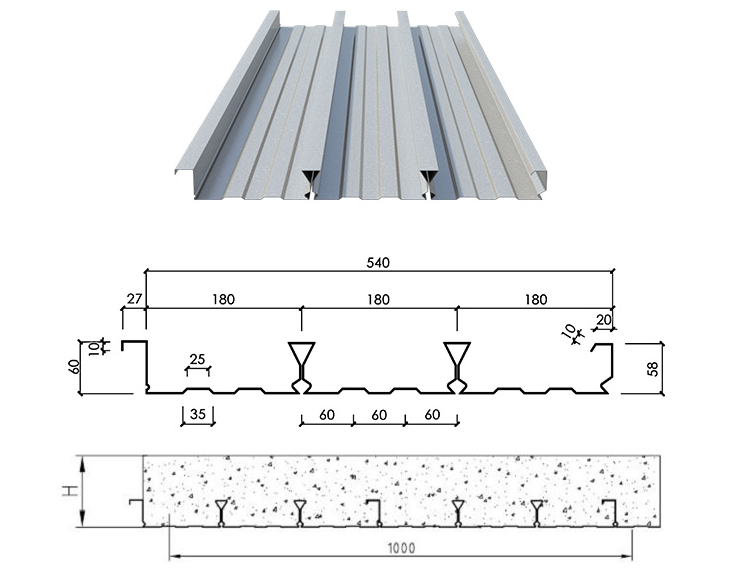 floor decking system 540