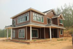 steel villa under construction