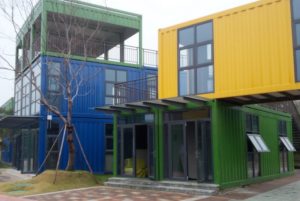 colorful container houses