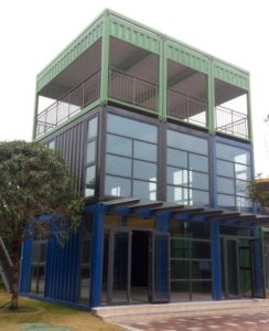 3 storey container houses building